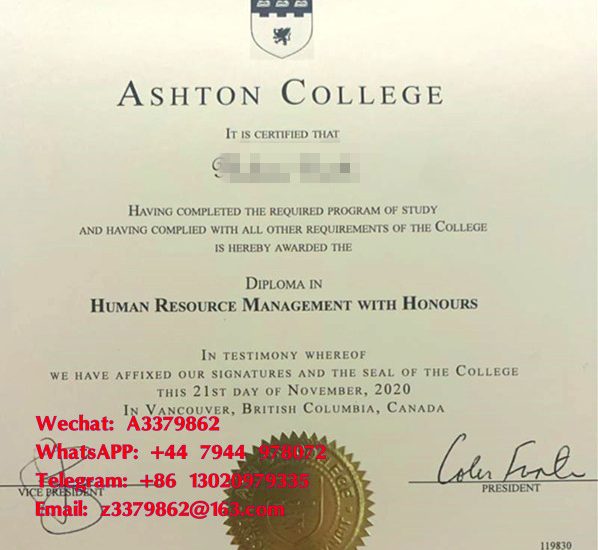 Ashton College Diploma，Buy degree'