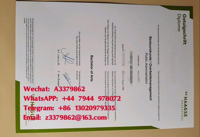 The Hague University of Applied Sciences diploma ，Buy De Haagse Hogeschool degree
