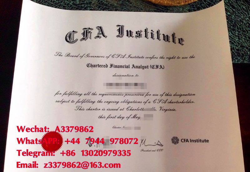 复刻美国CFA证书实物图， 特许金融分析师Diploma作用解析