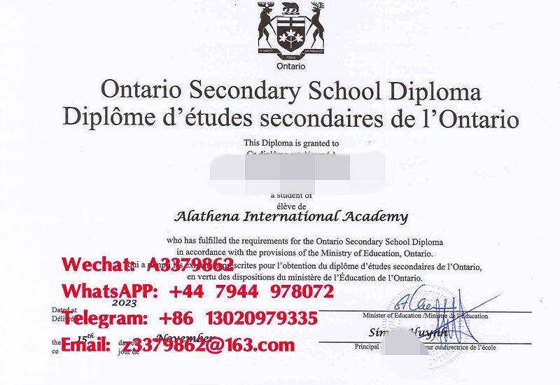 加拿大友邦国际学院毕业证书，OSSD Diploma 高中文凭大展示