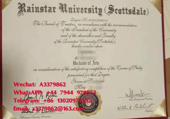 Rainstar University diploma，瑞恩斯大学毕业证，本硕博直出