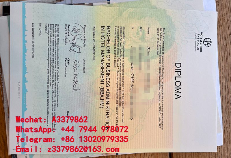 海牙酒店管理大学文凭优势，Hotelschool the Hague diploma毕业证照亮你前程