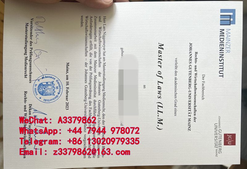 购买曼海姆大学文凭篇：Mainz Diploma毕业证参考图