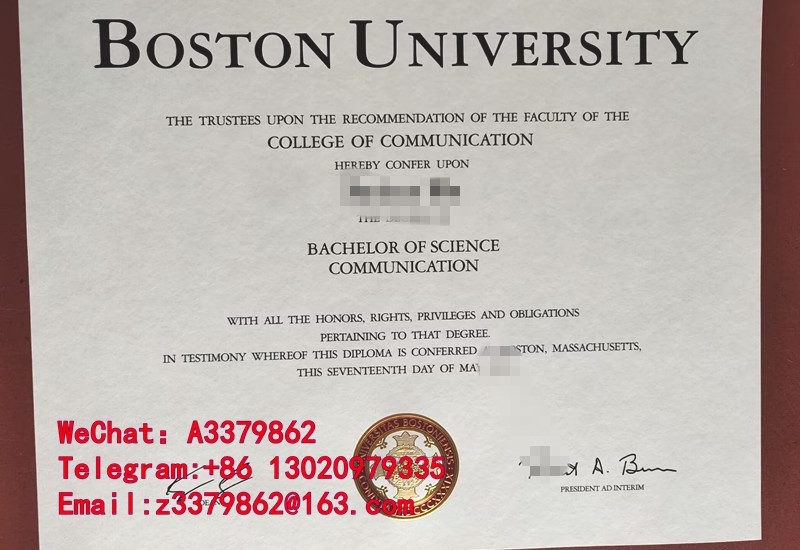 波士顿大学毕业证激凸烫金，BU Diploma文凭细节决定质量