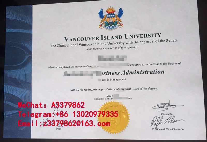 温哥华岛大学毕业证烫金细节，VIU Diploma复杂图案欣赏
