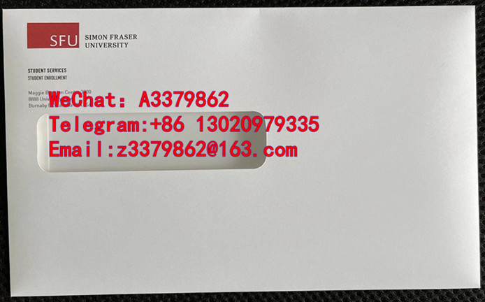 SFU加拿大西蒙菲莎大学信封样式，文凭烫金模版
