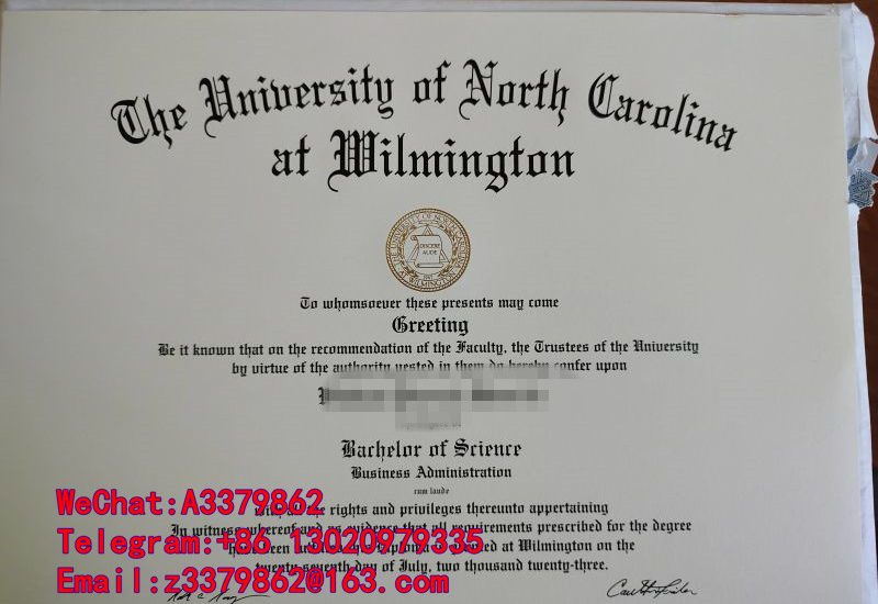 UNCW Diploma文凭，北卡罗莱纳大学威尔明顿分校毕业证，学位证书